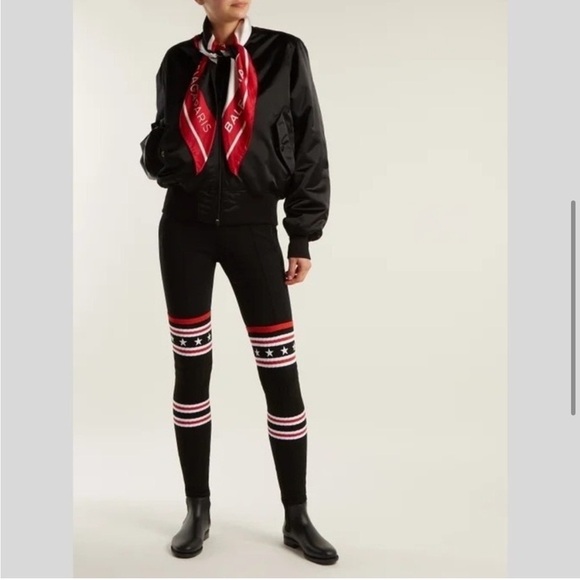 Givenchy Storm Rubber Rib Knit Thigh High Sock Boots Stars Stripe Sz 39 - Picture 5 of 16